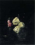 Hirst, Claude Raguet Roses in a Glass Pitcher with Decorative Metal Plate Germany oil painting artist
